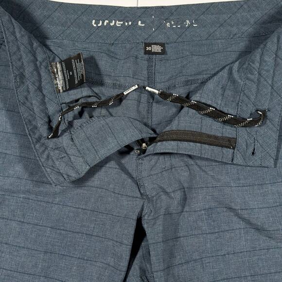 O'Neill Chino Shorts Blue Hybrid Golf Zipper Pockets Active Outdoors Men Size 30 - Picture 2 of 8